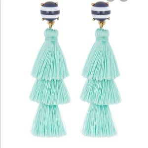 SALE💎J.Crew Striped and Solid Tassel Drop Earring